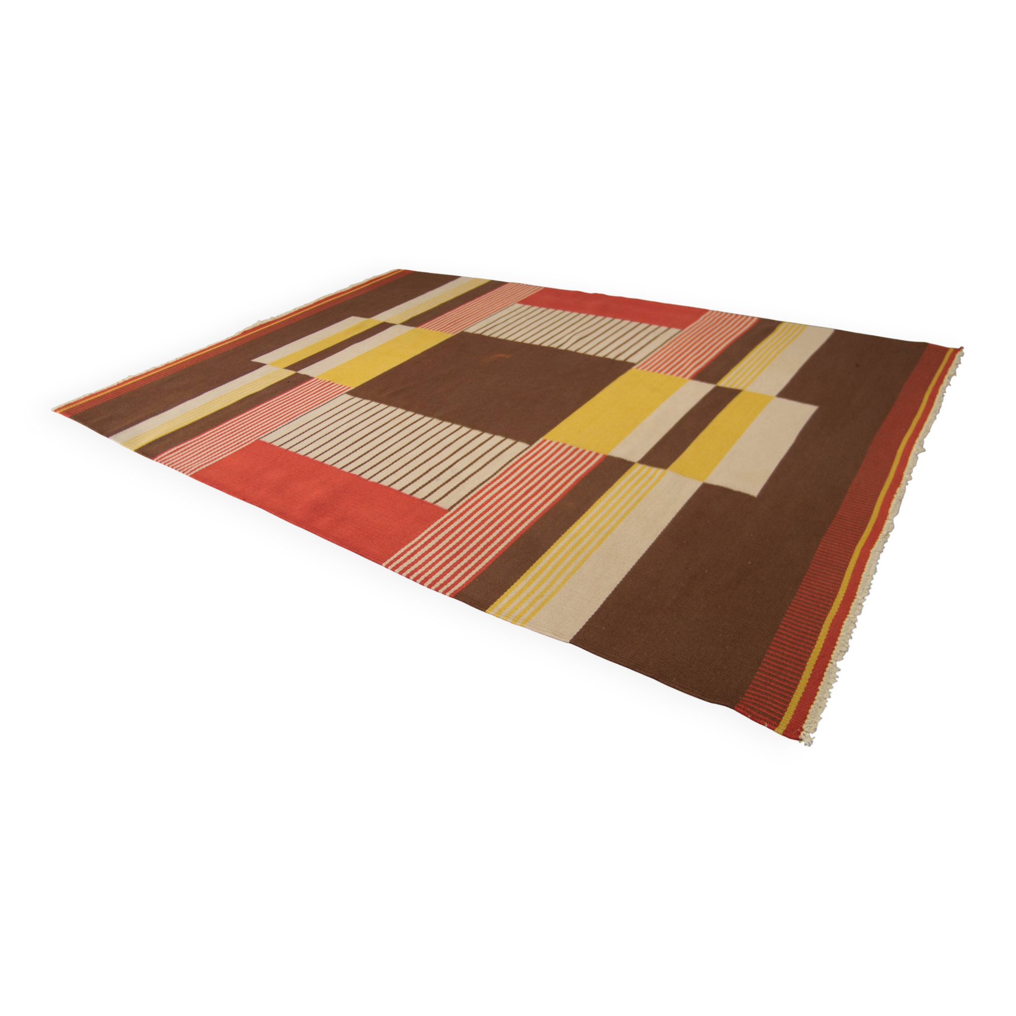 Rare Geometric Carpet by Antonin Kybal, 1948