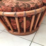 Vintage wicker rattan chair, 60s-70s