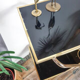 Vintage dessert glass and brass year 70