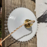 Vintage lace white opaline pendant lamp