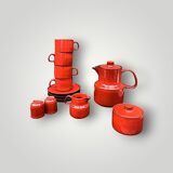 Vintage Melitta Ceracron coffee set – scarlet red – 1970s