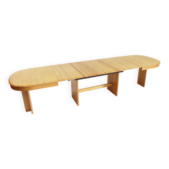 Vintage large oval extendable dining table 1960s XL