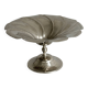 large dish on a shiny metal stand
