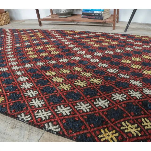 1970s Turkish Handwoven Wool Kilim Runner 81x200