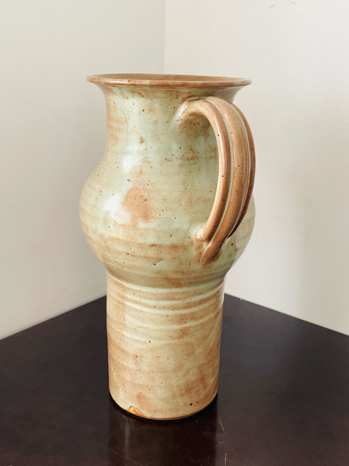 Glazed stoneware jug vase – Dieulefit vintage