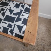 Restored brutalist style armchair