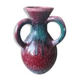 3-handled ceramic vase