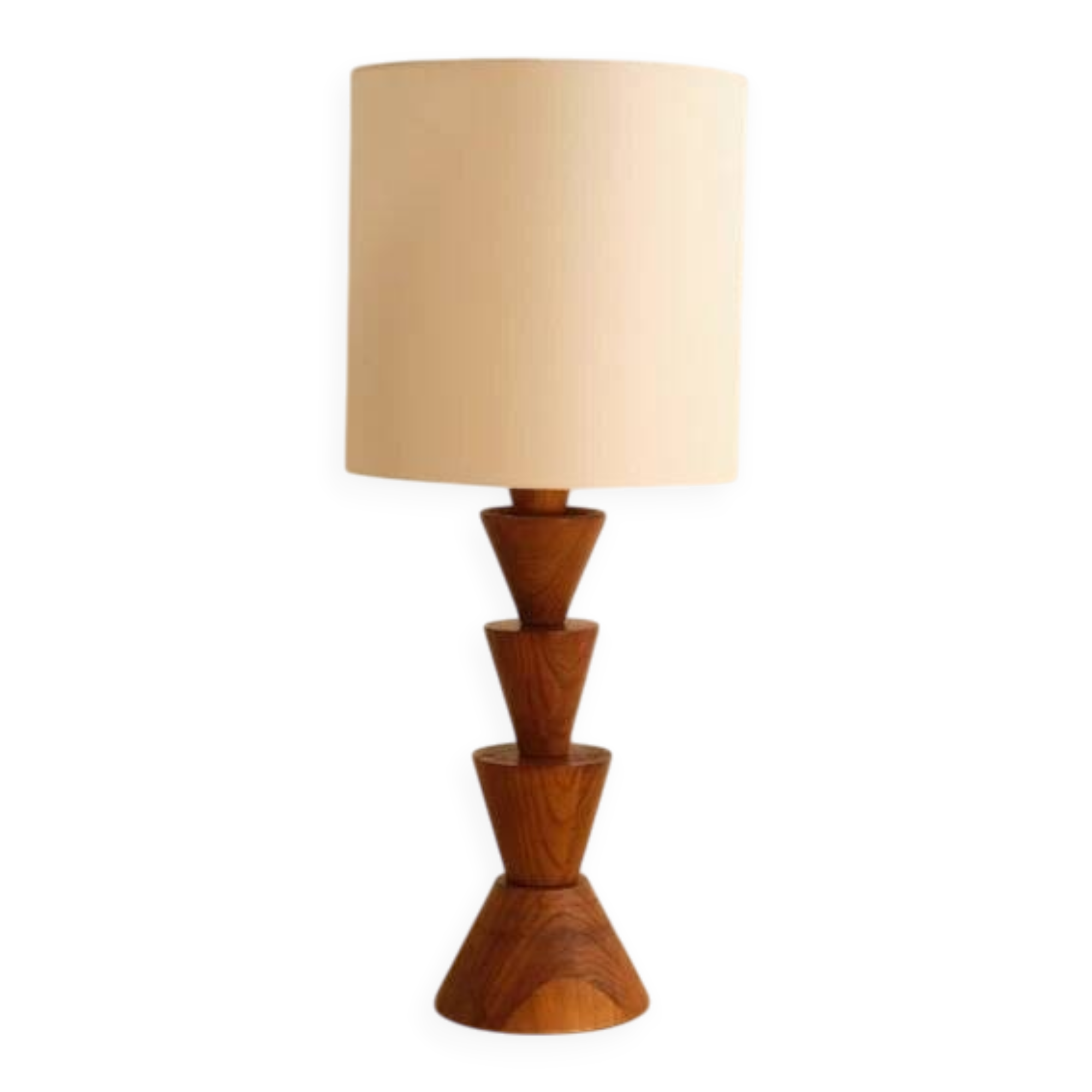Lampe graphique en bois