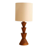 Large wooden graphic lamp