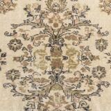 7x9 Cream & Green Floral Pattern Vintage Area Rug, 202x278Cm