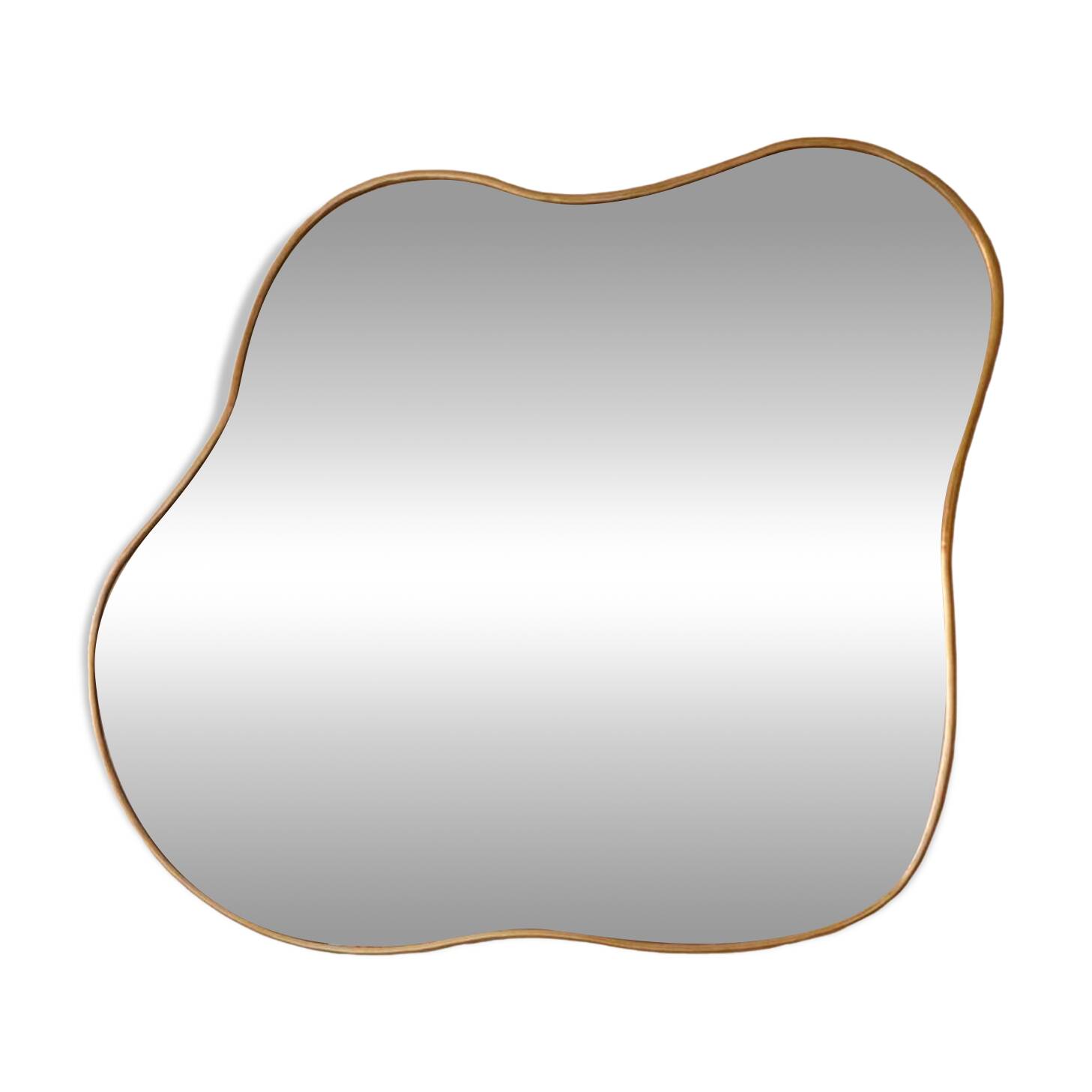 Abstract Organic Brass Mirror