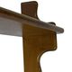 Vintage wooden wall shelve rack bookshelf in oak wood minimalist