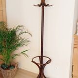 Parrot coat rack, Thonet style, Baumann, turned wood, 1950s
