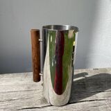 Guy Degrenne stainless steel and wood pitcher