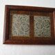 Old wooden photo frame, wall