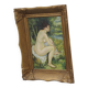 French Naive Folk Art Painting with Nude Figure – ca. 1920