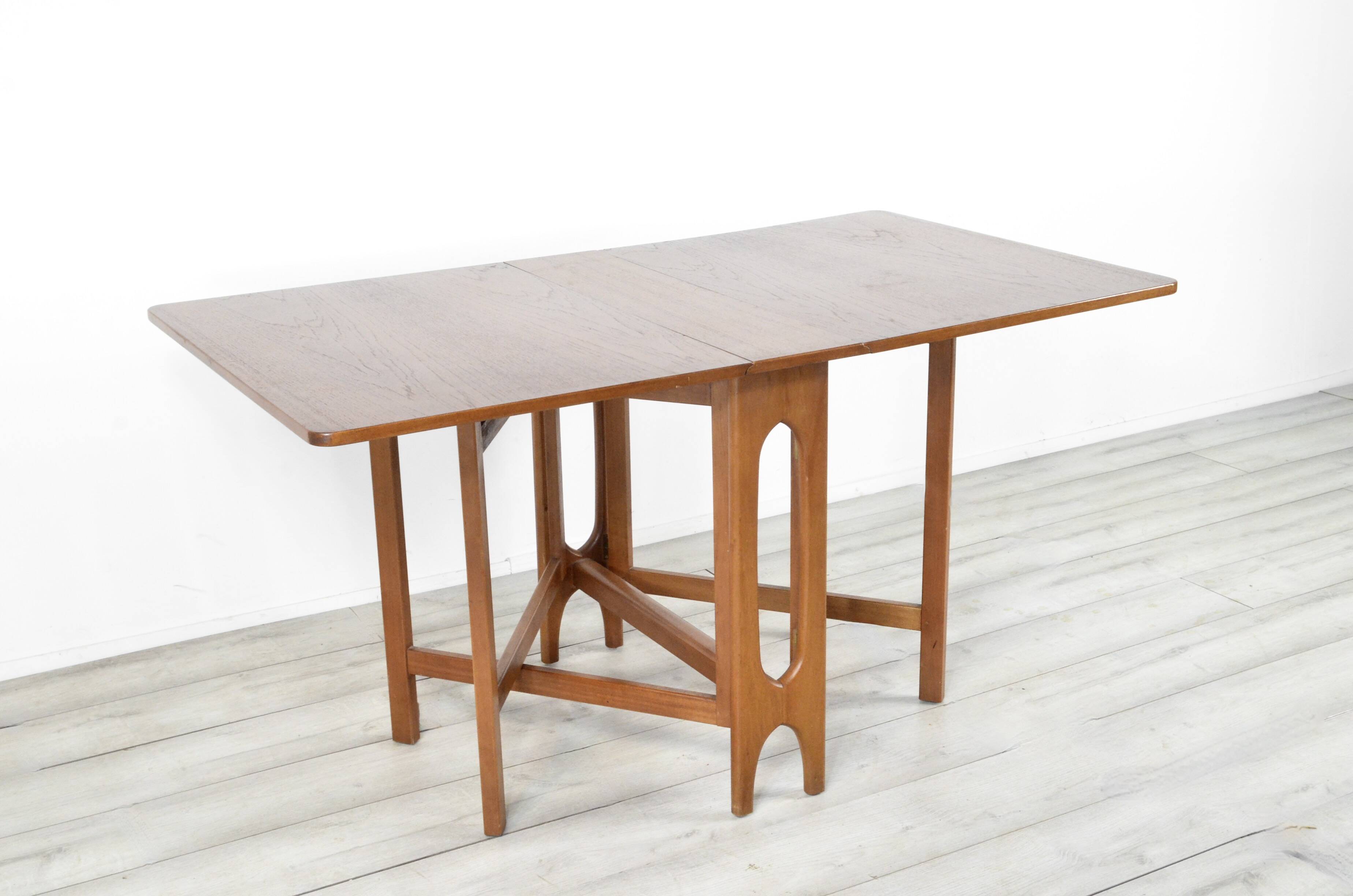 Midcentury McIntosh Drop Leaf Teak Table Modern Danish Style
