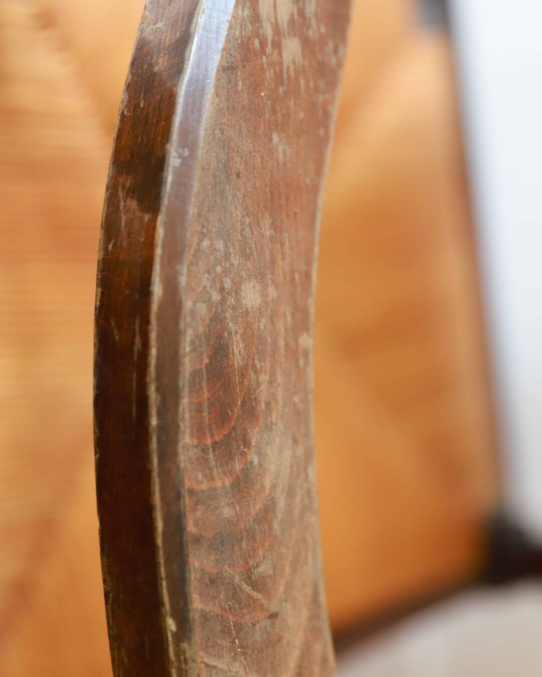 Fauteuil en bois et rotin