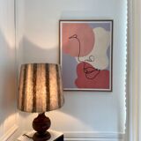 Table lamp lampshade vintage wool