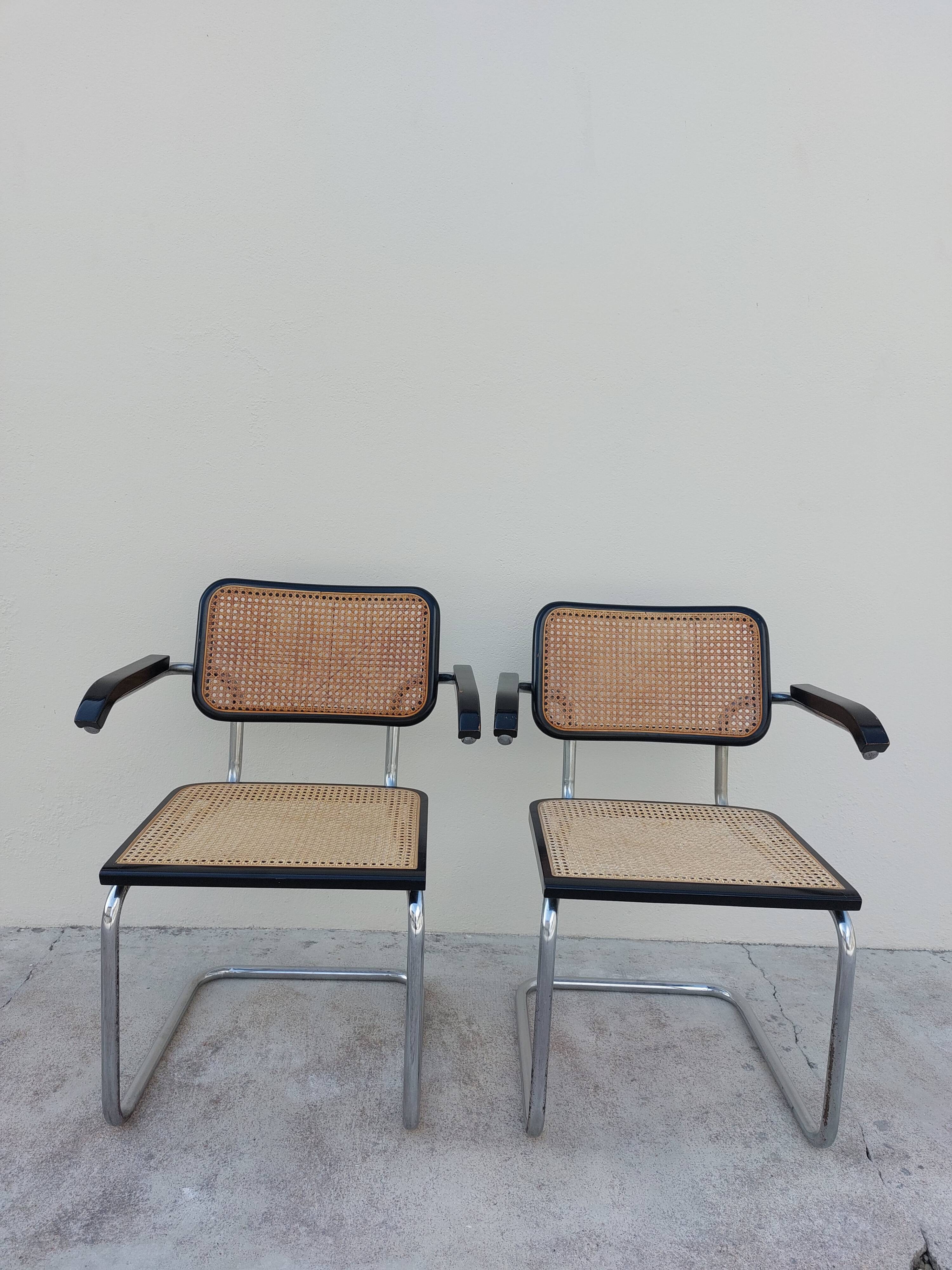 Pair of armchairs Marcel Breuer b64 cesca Italy
