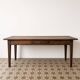 Narrow old wooden farmhouse table