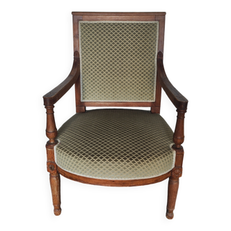 Fauteuil style directoir accoudoir bois