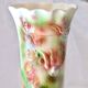 Antique Saint Clément slip roller vase with bird decor