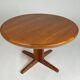 Danish teak round dining table extendable vintage design