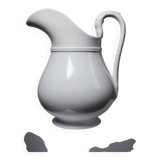 Pichet broc de toilette en faïence blanche ancienne Pexonne France