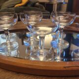 Set of 9 vintage champagne glasses in fine glass