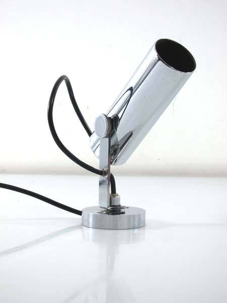 Vintage stainless steel wall light, 1960s