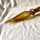 Amber yellow Empoli glass bottle