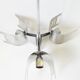 Chandelier ceiling light chrome steel 1970 vintage space age 70s seventies