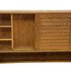 Vintage 1970s pinewood wall cabinet shelf wall unit