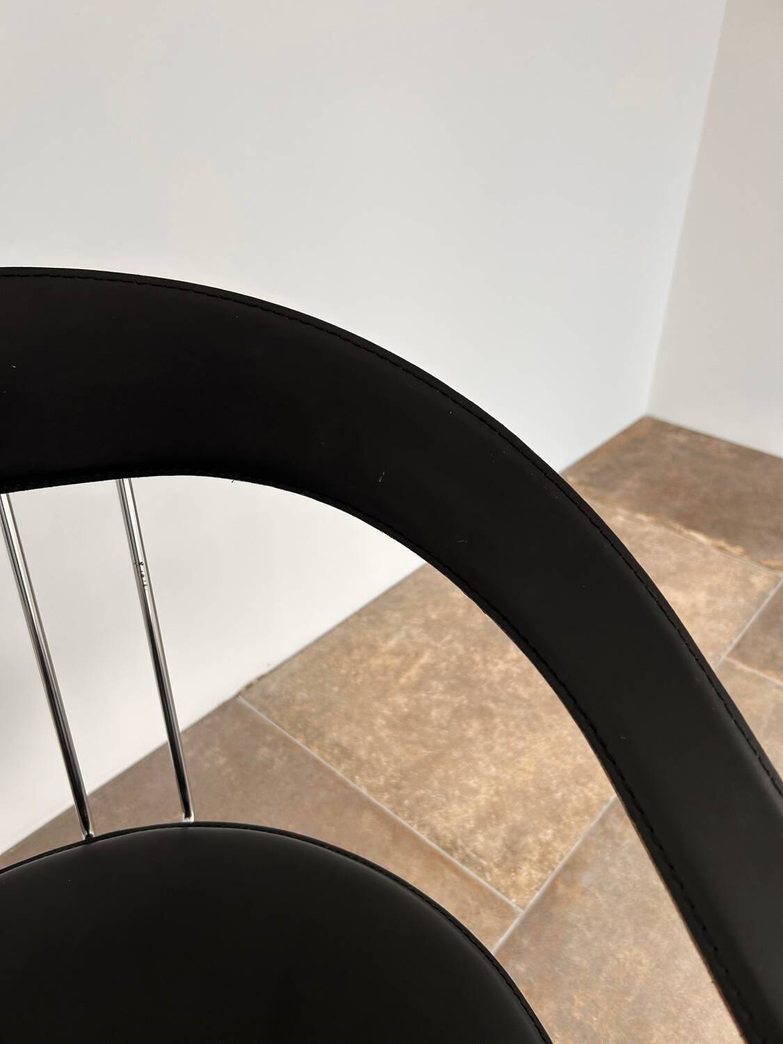 Chaises de bureau arrben italie années 70 chrome