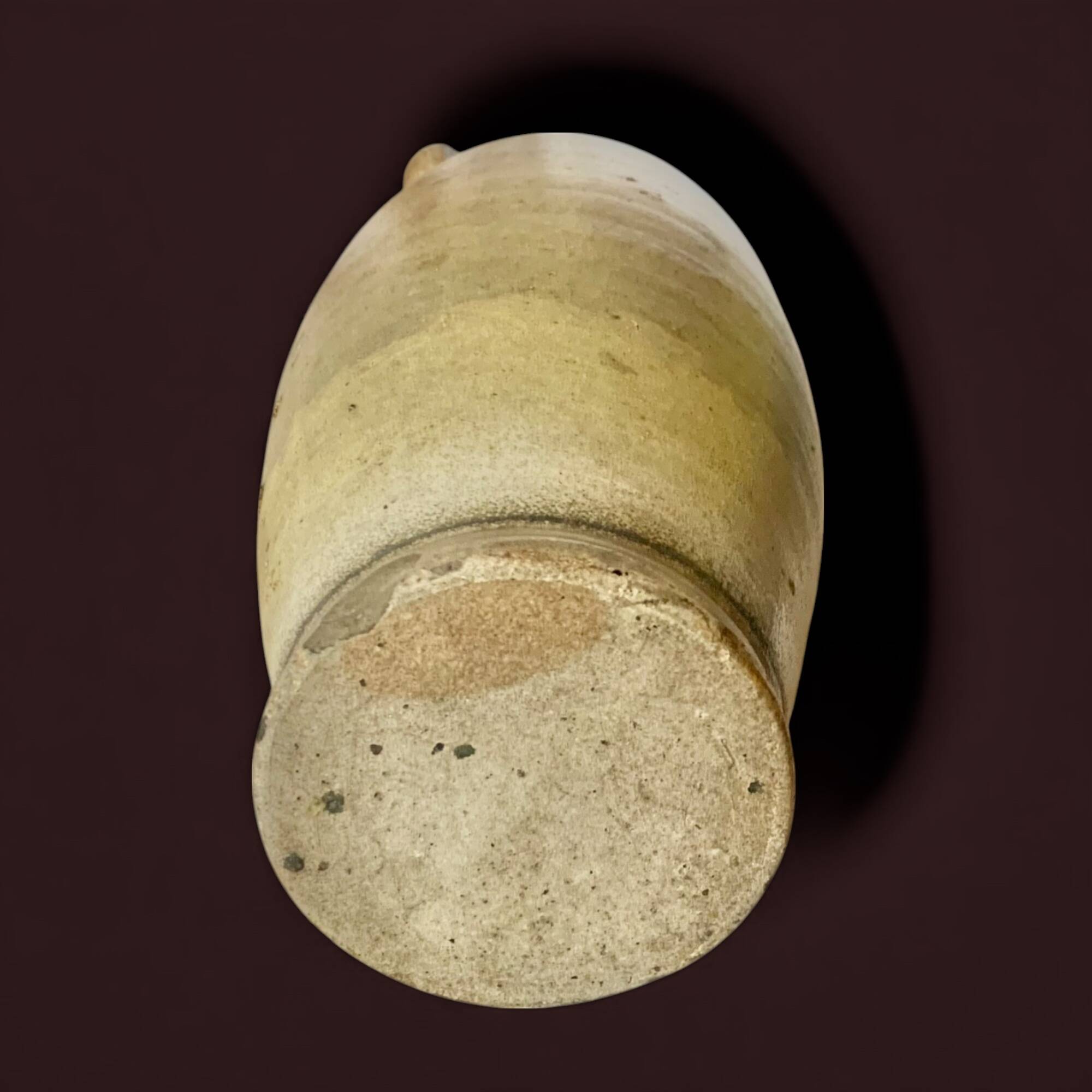 Antique glazed stoneware jar - height: 50 cm