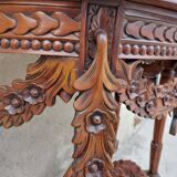 Louis XVI style half-moon console decorated