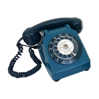 Téléphone vintage bleu