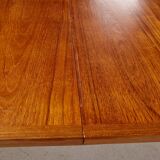 Restored teak dining table by henry rosengren hansen for brande møbelindustri mk9477