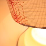 Smoked glass lamp blown double lighting, space age 1970