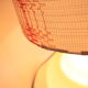 Smoked glass lamp blown double lighting, space age 1970