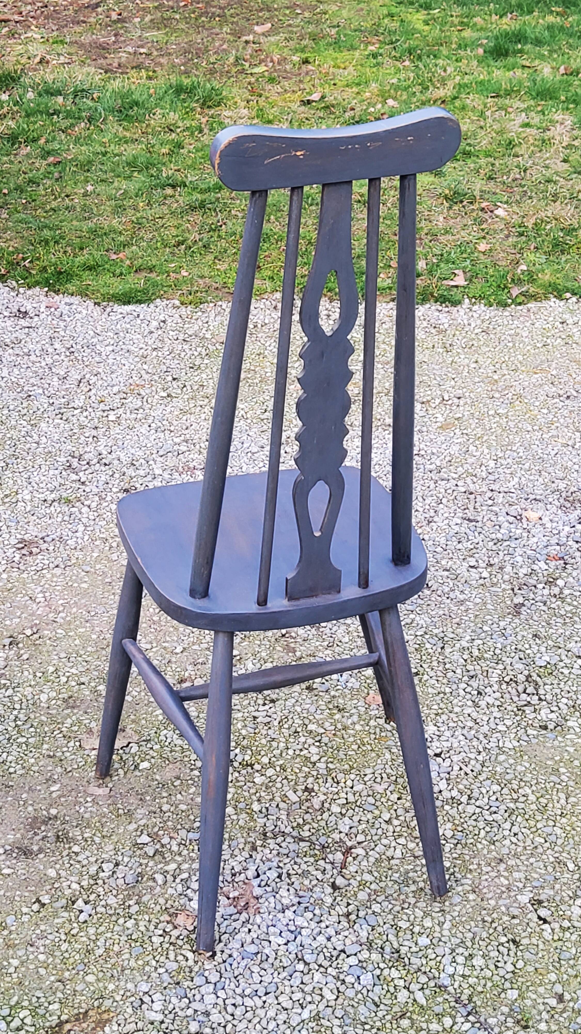 Scandinavian style chair from the 50s with gray patina