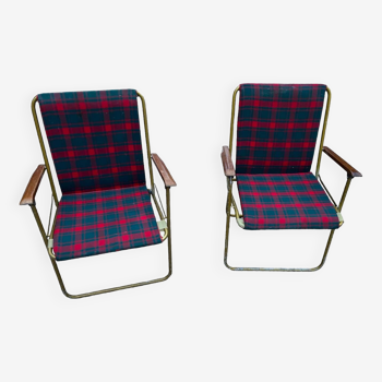 Pair of vintage camping chairs 1960/70