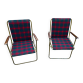 Pair of vintage camping chairs 1960/70