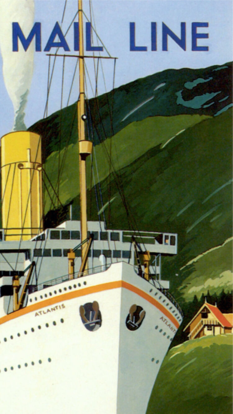 Norway travel cruise poster