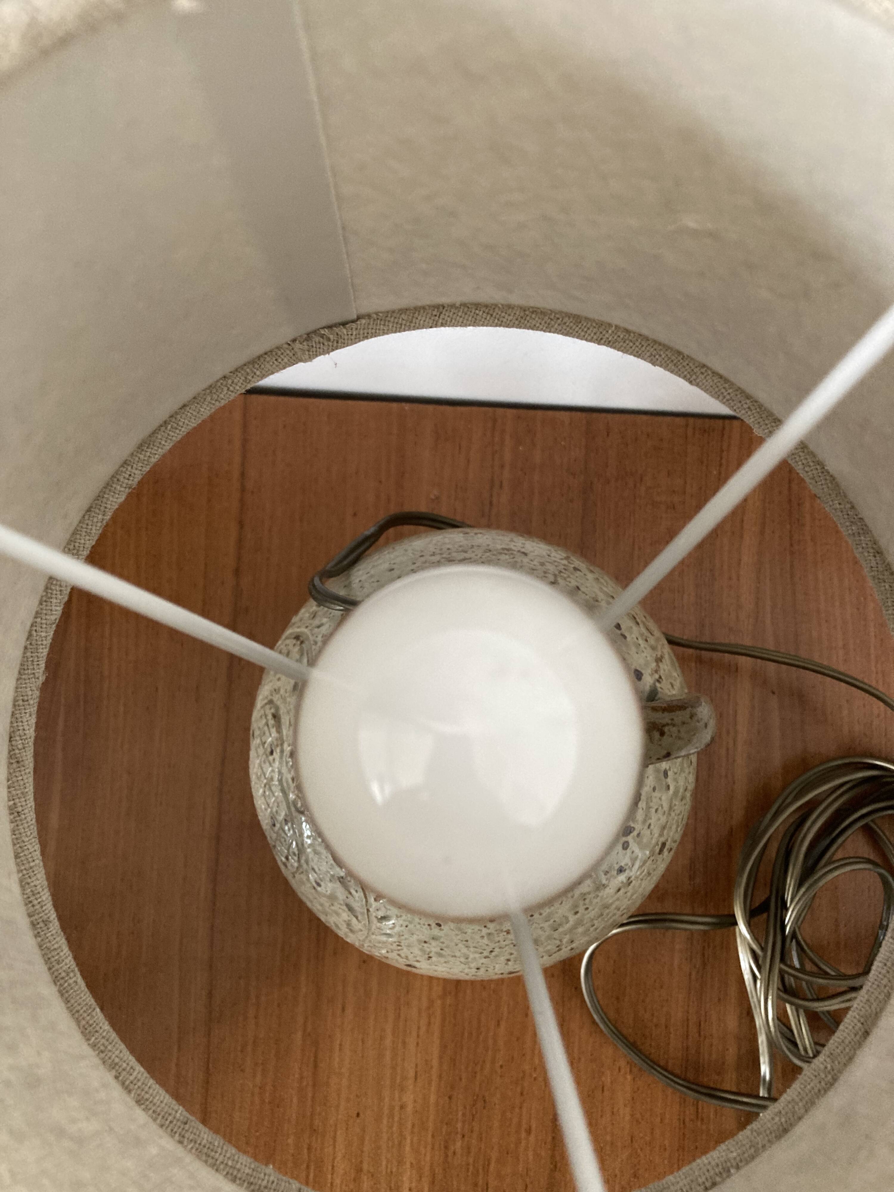 Vintage pyrite stone lamp