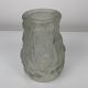 Vase en verre moulé pressé depoli décor cerise Josef Inwald Barolac