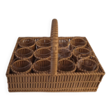 1930 wicker liqueur service basket