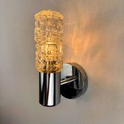 Pair of Targetti Sankey sconces, Murano faceted glass, Italy, 1970