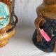 Pair of antique cache-pots in majolica – Art Nouveau 19th century
